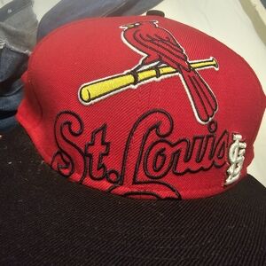 New Era St. Louis Red and Black Cap Worn Once.